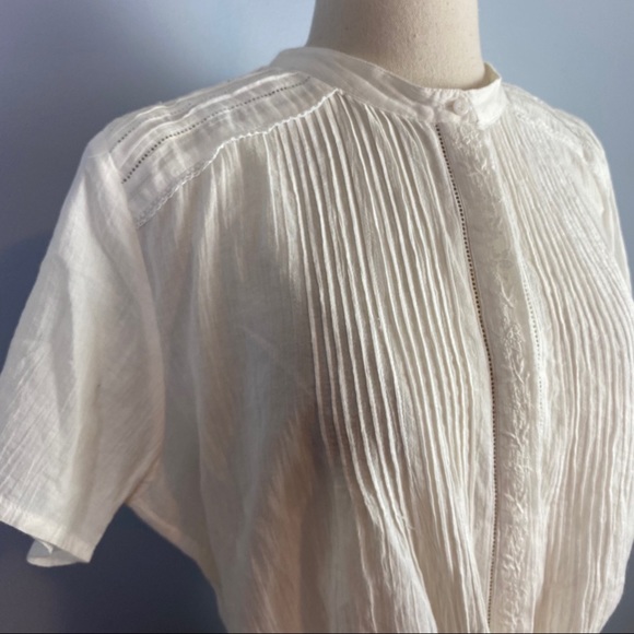 athe Womens Size 42 (12) White Bogo Cotton Dress - Picture 5 of 9